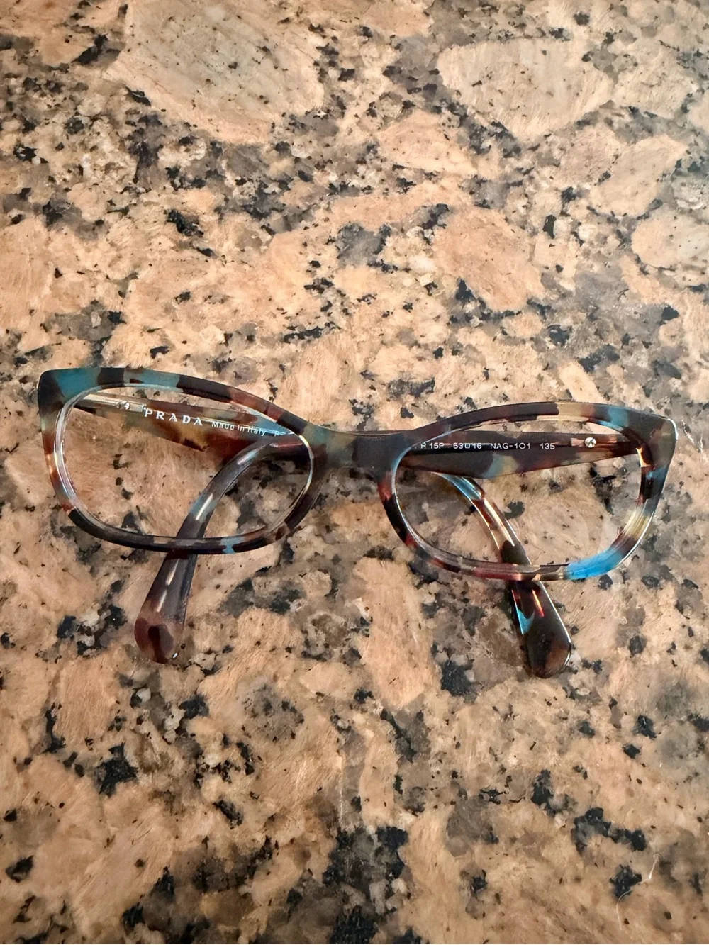 EUC Prada eyeglasses frame VPR 15P NAG 101 53-16-135